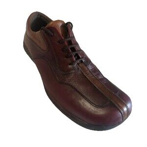 Memphis Mens Brown Leather Oxford Classic Lace Up Stitched Bicycle Toe Size 44